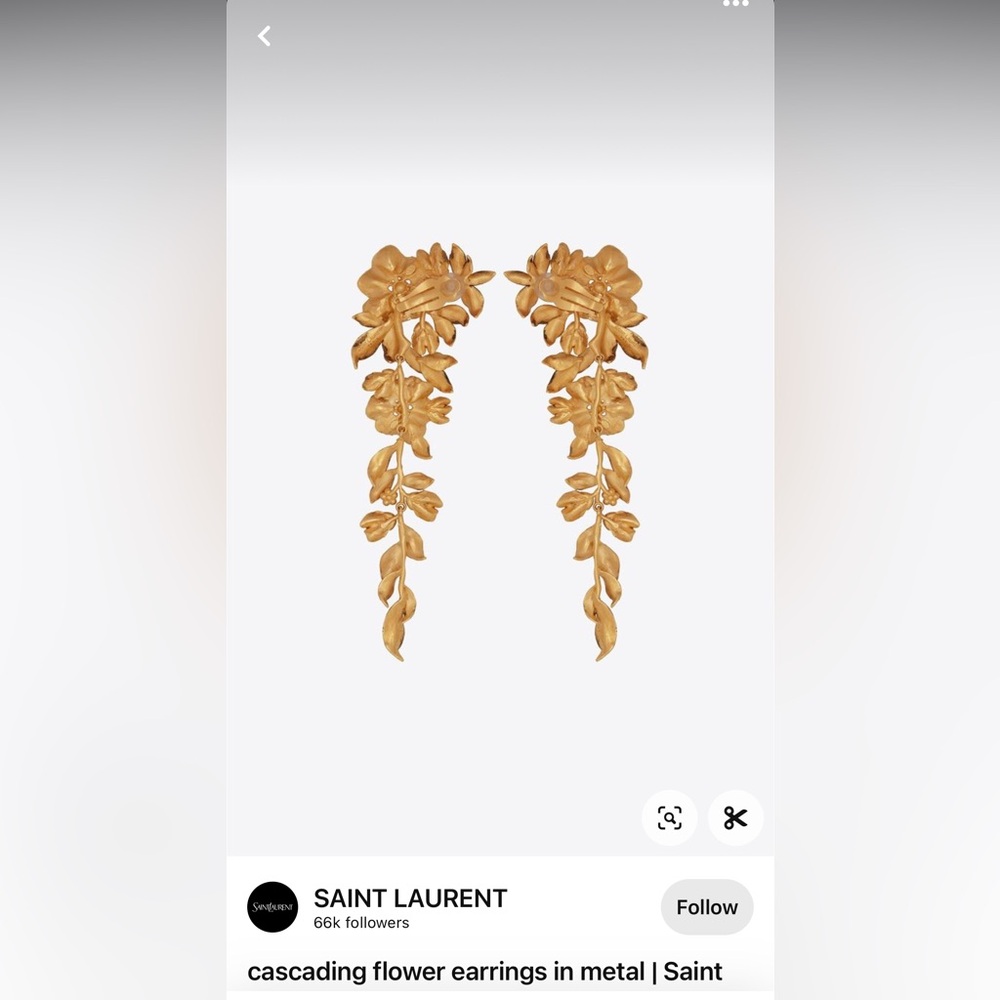 ISO. Looking for these earrings. Saint Laurent Cascading Floral Earrings